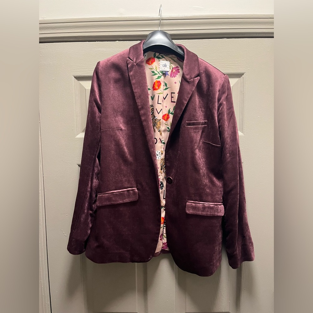 Cabi cord dark purple blazer
